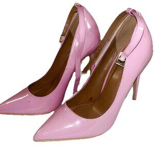 Shoe Republic LA Size 9 Womens Shoes Pumps Heels Pointed Toe Ankle Strap Pink